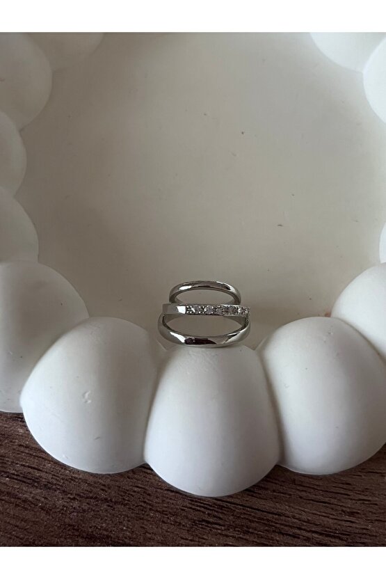Gümüş renk Ear cuff