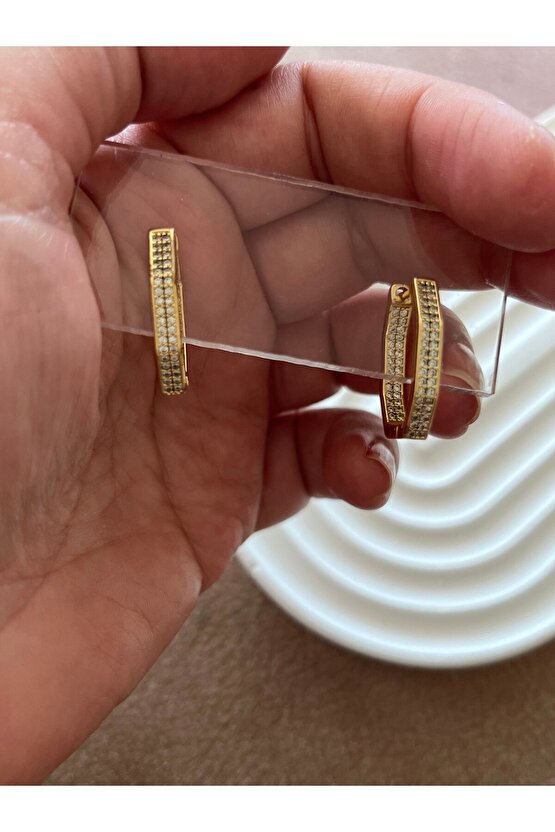 Gold renk Çelik küpe