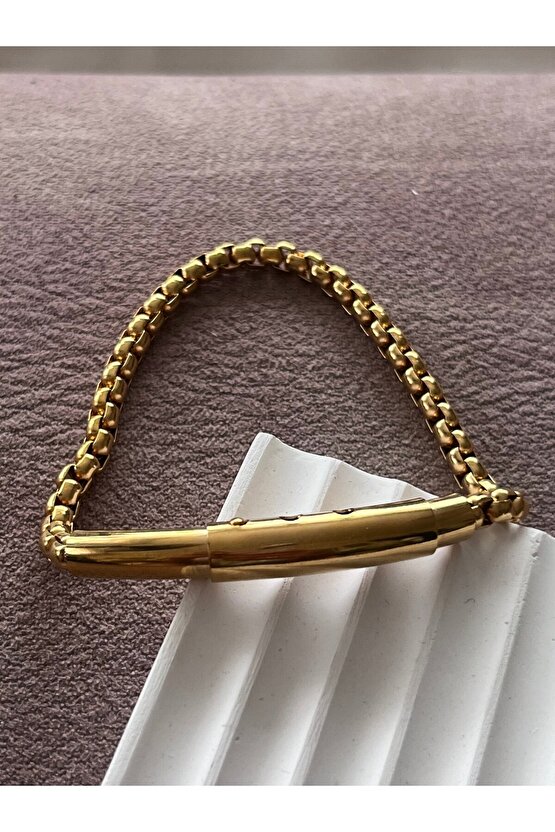Gold erkek çelik bileklik
