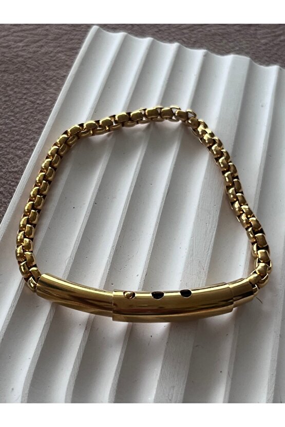 Gold erkek çelik bileklik