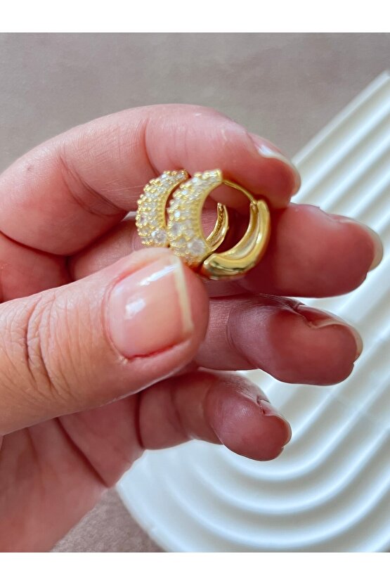 Gold renk Çelik küpe