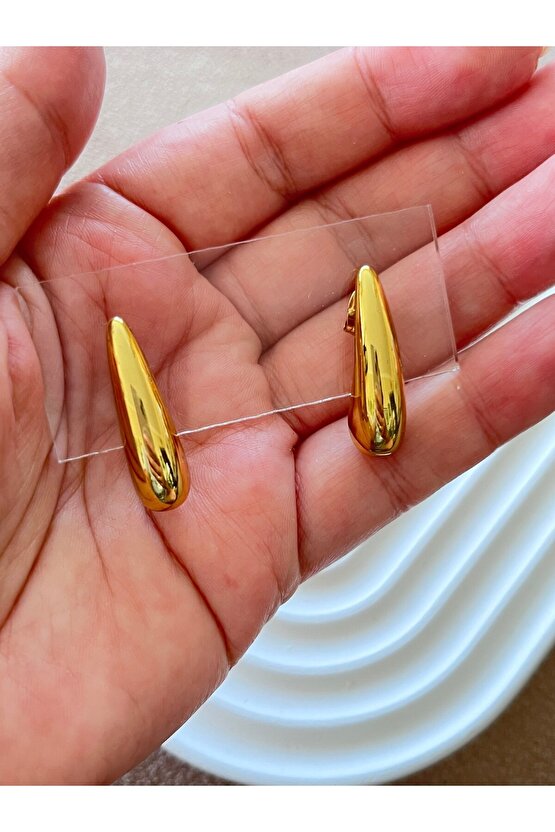 Gold renk Çelik küpe