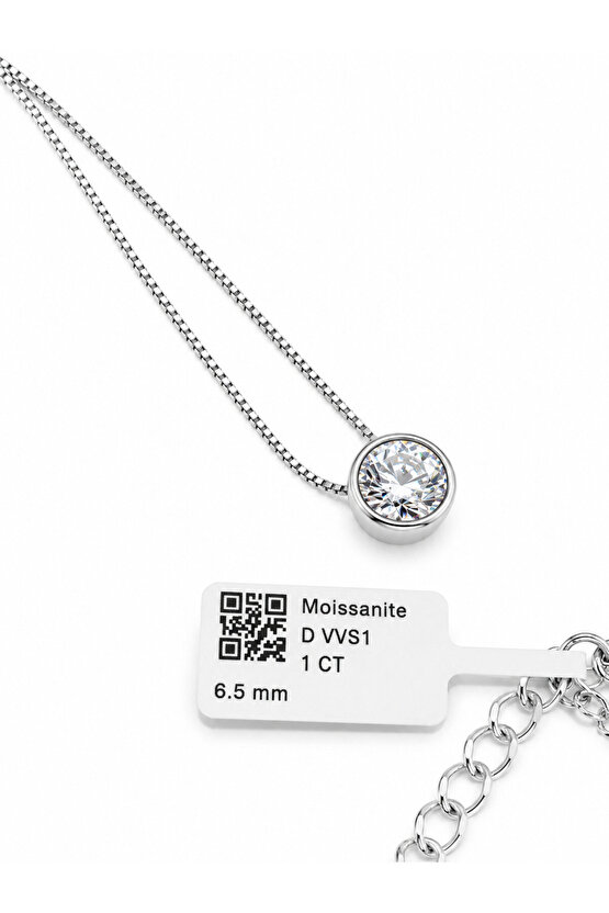 1 CT Mozanit Tektaş Kolye