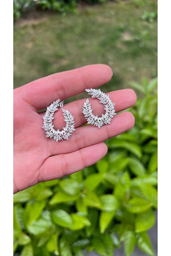 Kıvrımlı Yaprak Küpe