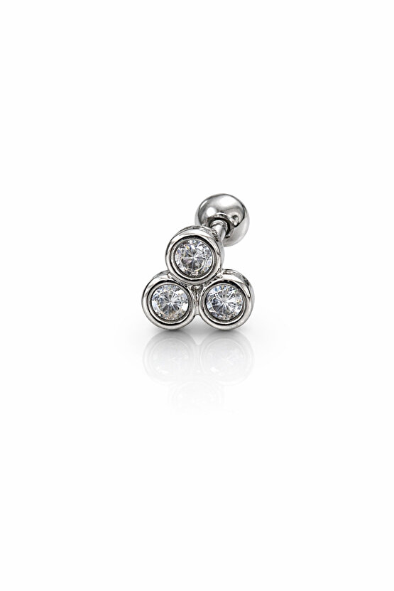 Gümüş Taşlı Piercing