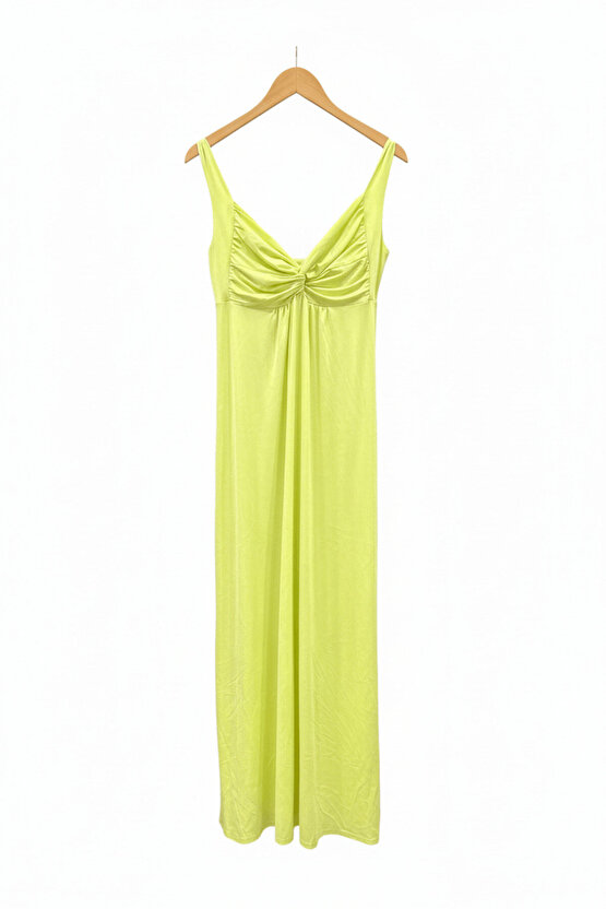 Lime Twist Uzun Yazlık Elbise