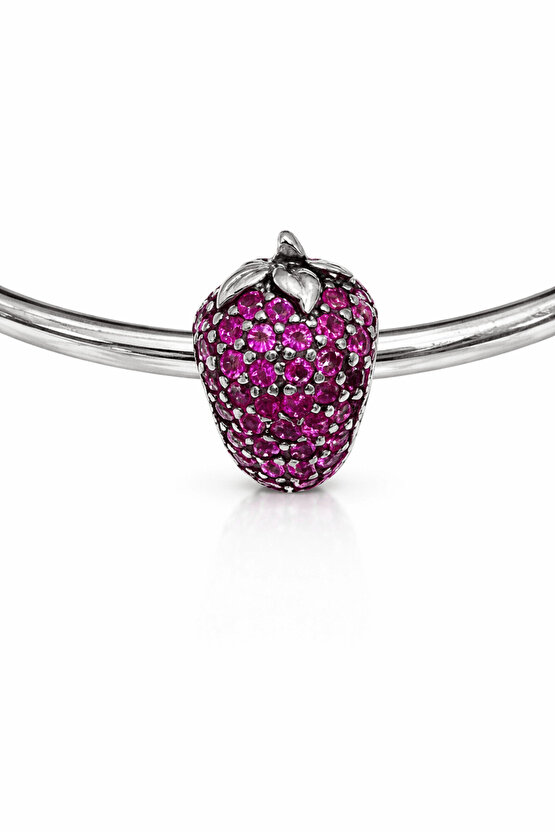 Pembe Taşlı Çilek Charm