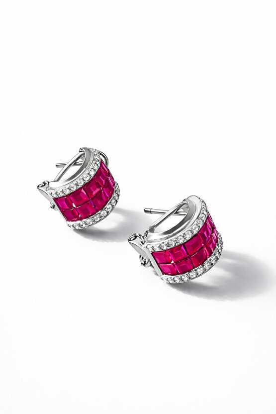 Lumera Pembe Taşlı Küpe