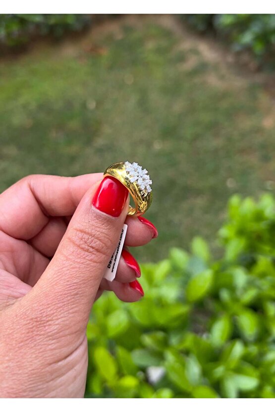 Bety Taşlı Bombe Yüzük