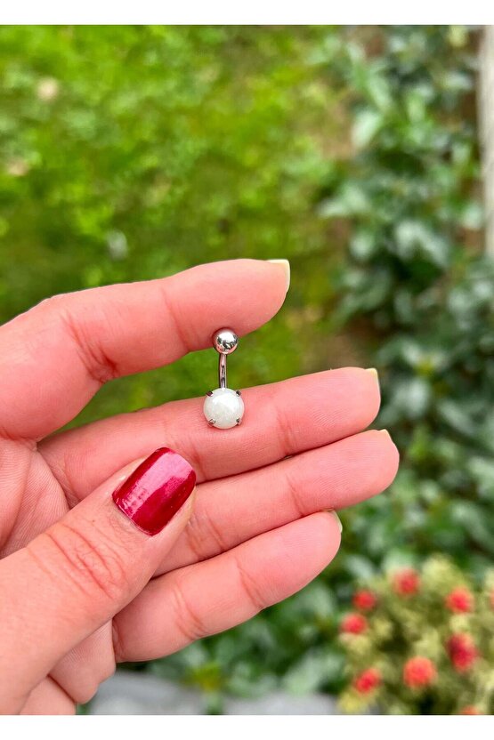 Cerrahi Çelik Tektaş Göbek Piercing