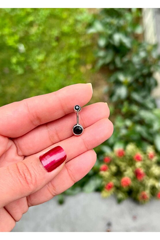 Cerrahi Çelik Tektaş Göbek Piercing