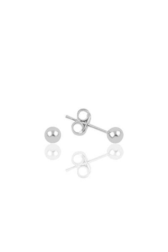 925 ayar gümüş 3 mm Top Küpe