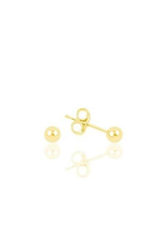 925 ayar gümüş 3 mm Top Küpe