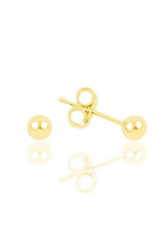 925 ayar gümüş 5 mm Top Küpe