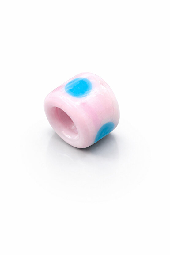 Pembe Silindir Murano Cam Charm