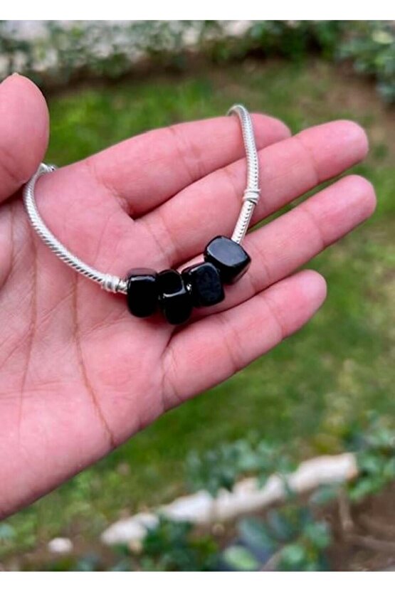 Siyah Murano Cam Charm