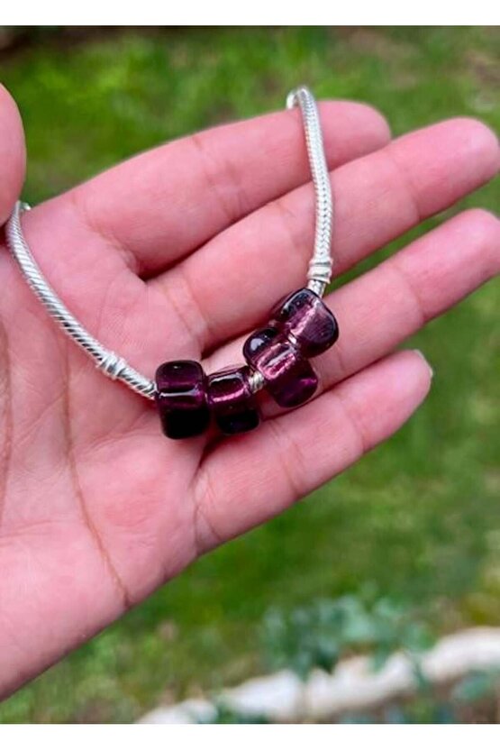 Mürdüm Murano Cam Charm