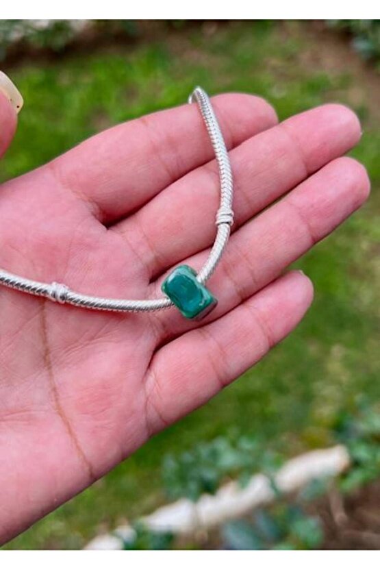 Yeşil Mat Murano Cam Charm
