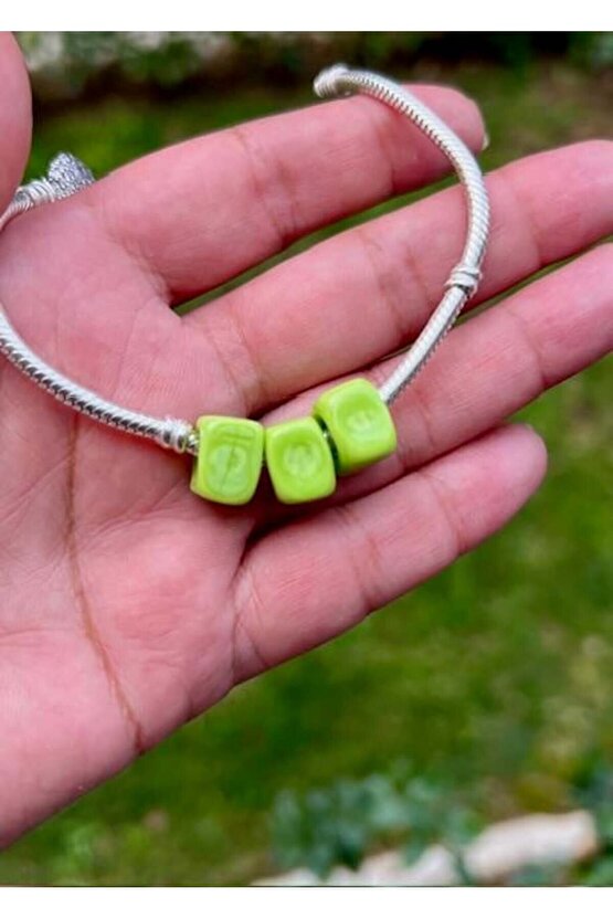 Yeşil Mat Murano Cam Charm