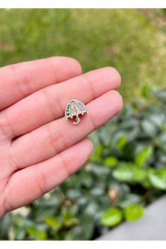 Renkli Taşlı Şemsiye Charm