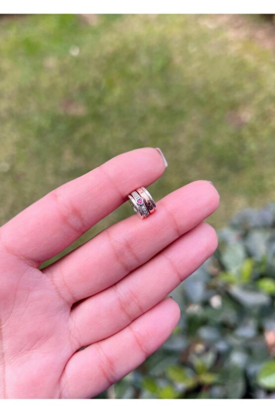 Rose Kırmızı Kalpli Silindir Charm