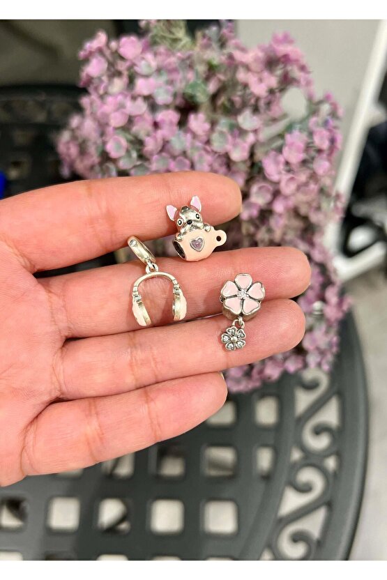 Pembe Çiçek Charm