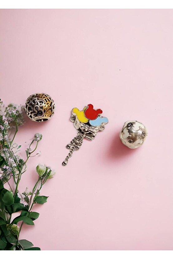 Sallantılı Renkli Mickey Charm