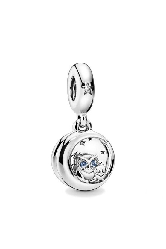 Sallantılı Mavi Gözlü Baykuş Charm