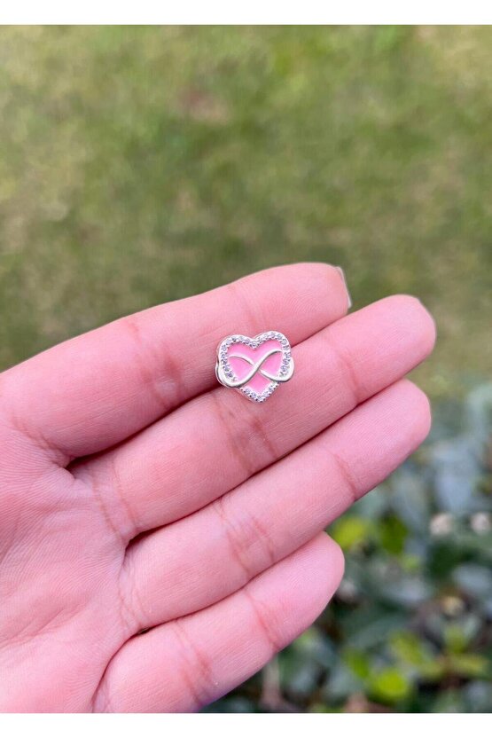 Sonsuzluk Pembe Kalp Charm