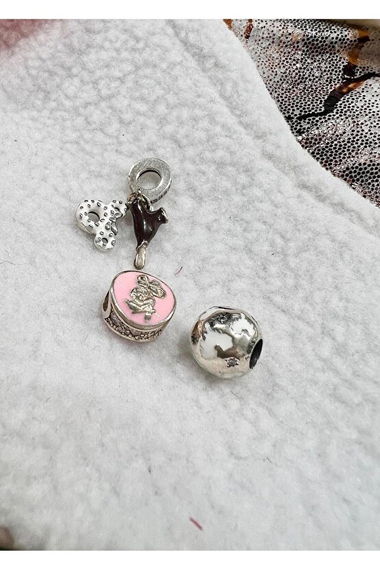 Pembe Minnie Figürlü Charm