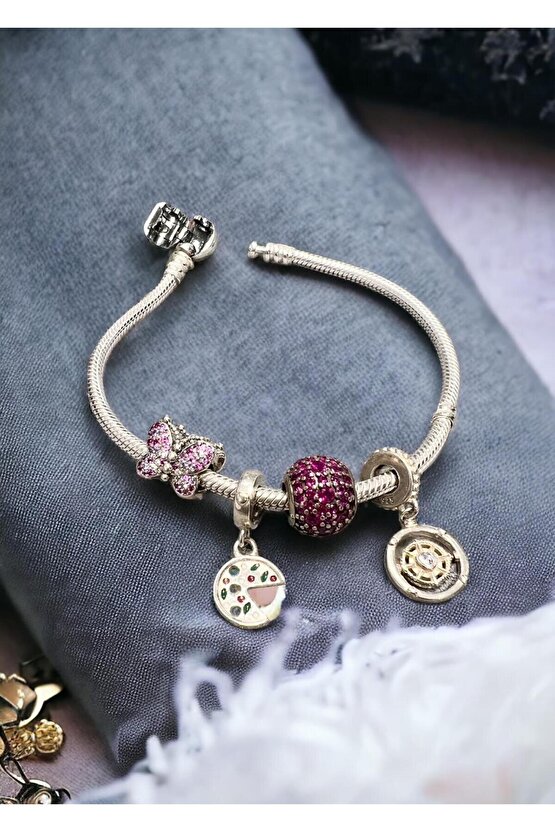 Pembe Taşlı Küre Charm