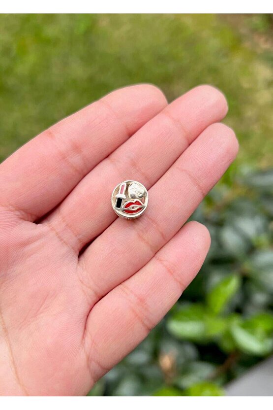 Ruj, Dudak, Kalp Yuvarlak Charm