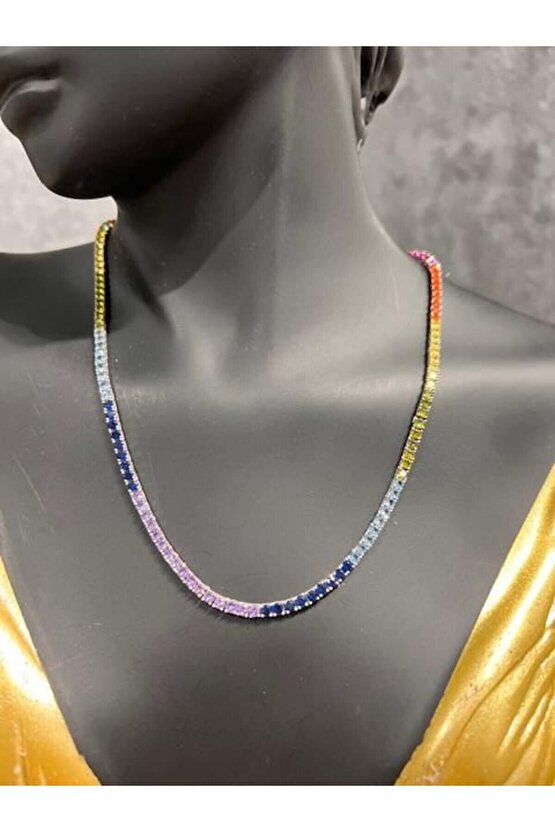 Multi Color 3 mm Suyolu Kolye