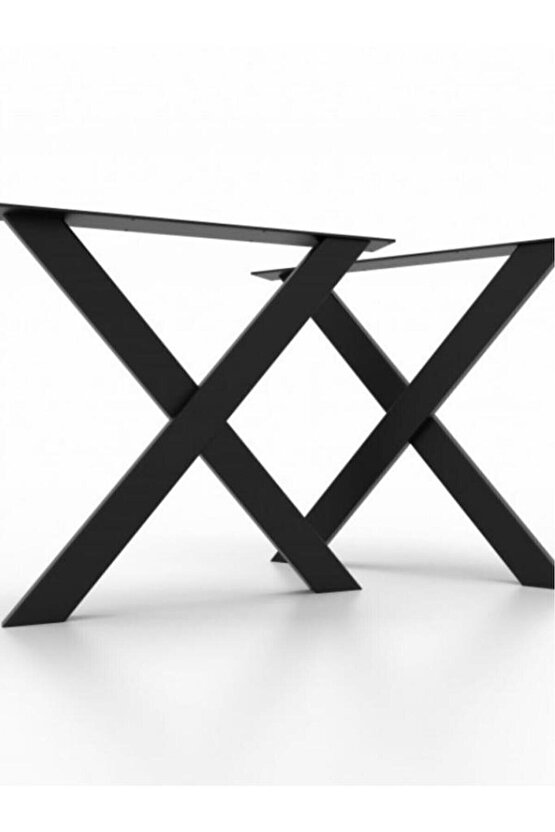 Metal X Ayak Çalışma Ve Yemek Masası Ayağı 2 Adet Bir Takım Ürünü