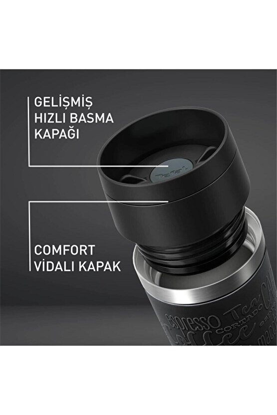 Travel Mug Termos - Siyah - 0,36 Litre