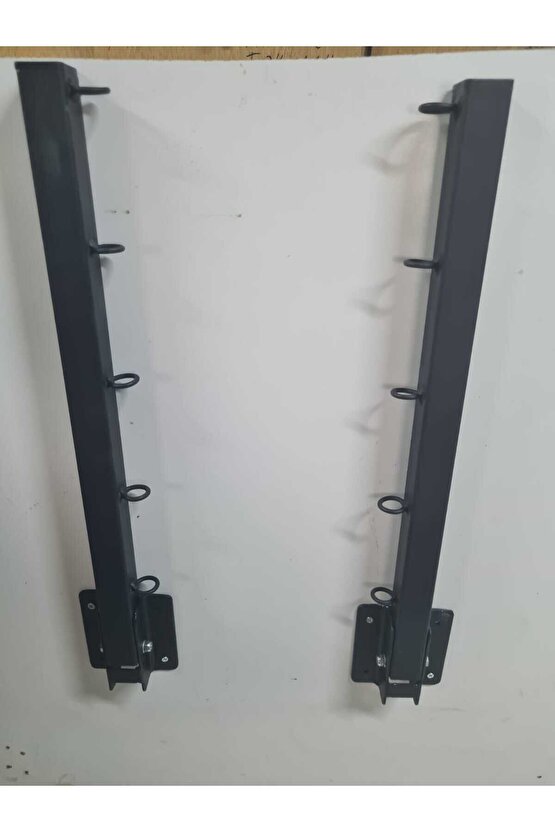 Duvar Tipi Çamaşır Kurutma Askısı  Metal  Siyah  2 Parça – 10m Çelik Halat Hediyeli