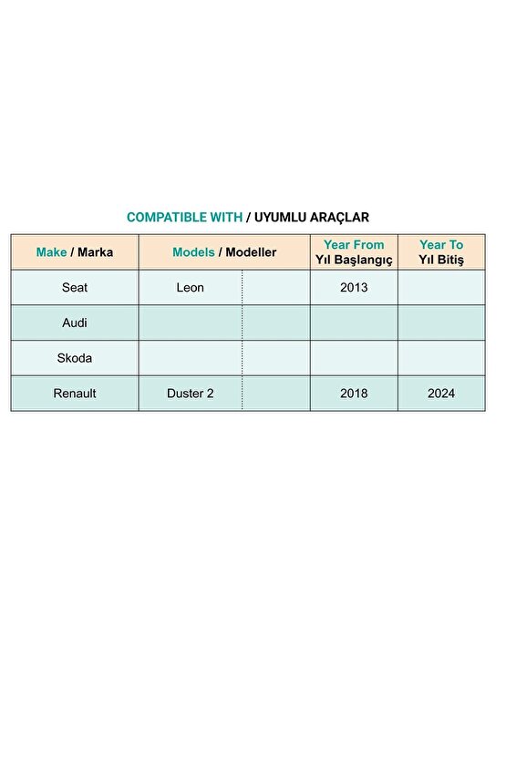 Seat Leon, Audi, Skoda Için Bagaj Dişlisi (Gri)