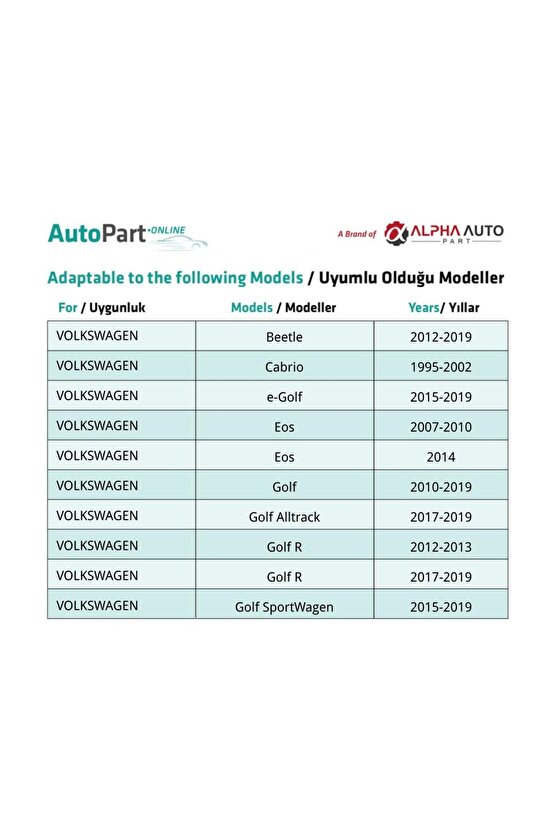 Volkswagen için Tampon Klips - 1 Adet