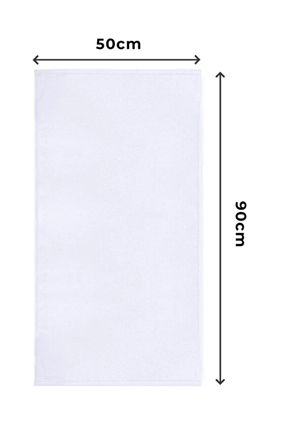 ( 3 Adet ) 50x90cm Pamuklu Havlu , Berber Havlusu, Kuaför Havlusu, Sporcu Havlusu, El Yüz Havlusu