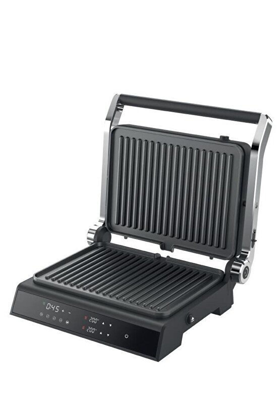Tost Makinesi 2000W Dijital Ekranlı Çıkarılabilir Plakalı Izgara Makinesi TG PRO500 Siyah