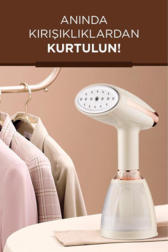 Buharlı Ütü Kırışık Giderici Taşınabilir Dikey Seyehat Ütüsü 1500W KY003 Beyaz
