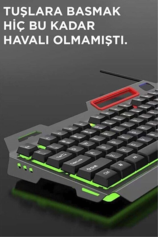 TMK-06 Siyah Gaming Rgb Işıklı Kablolu Q Klavye ve Mouse Seti