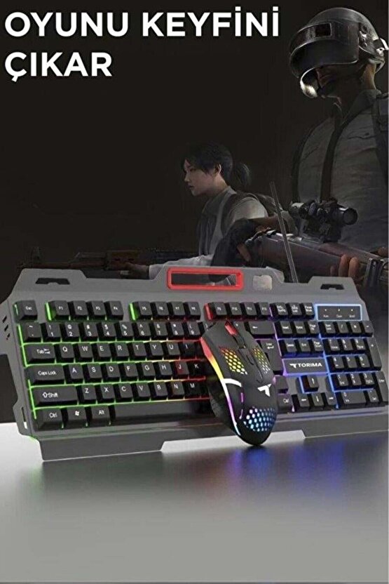 TMK-06 Siyah Gaming Rgb Işıklı Kablolu Q Klavye ve Mouse Seti