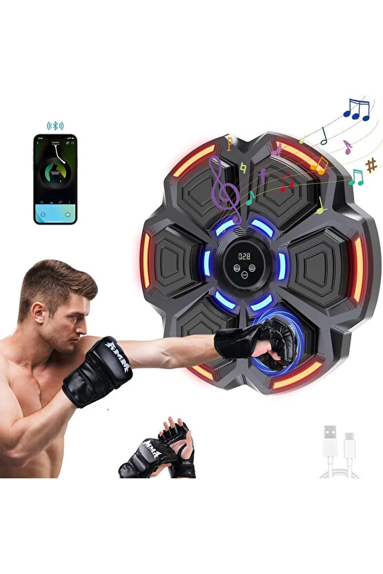 Bluetooth Hoparlör Özellikli Duvar Boks Makinesı 9 Mod Seviye Ayarlı Müzikli Boks Makinesı