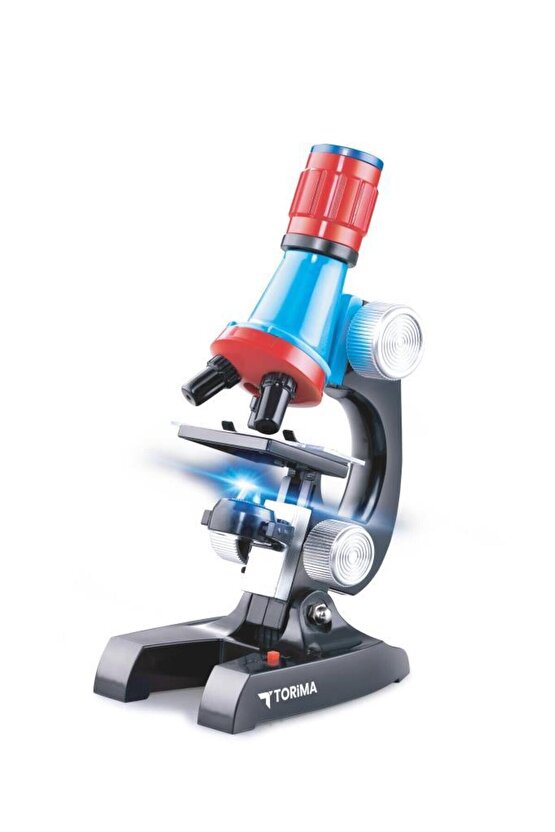 Mikroskop Led Işıklı 6-12 Yaş Çocuklar İçin Eğitici Bilim Mikroskobu Seti TSM01 Siyah