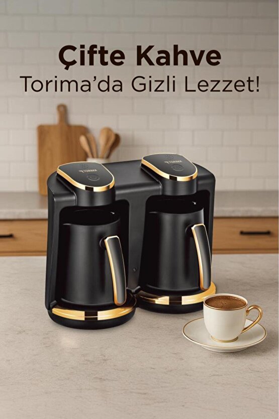 Türk Kahvesi Makinesi Çift Hazneli Sesli Komut 8 Fincan Kapasiteli 250ML Kahve Makinesi 202 Double