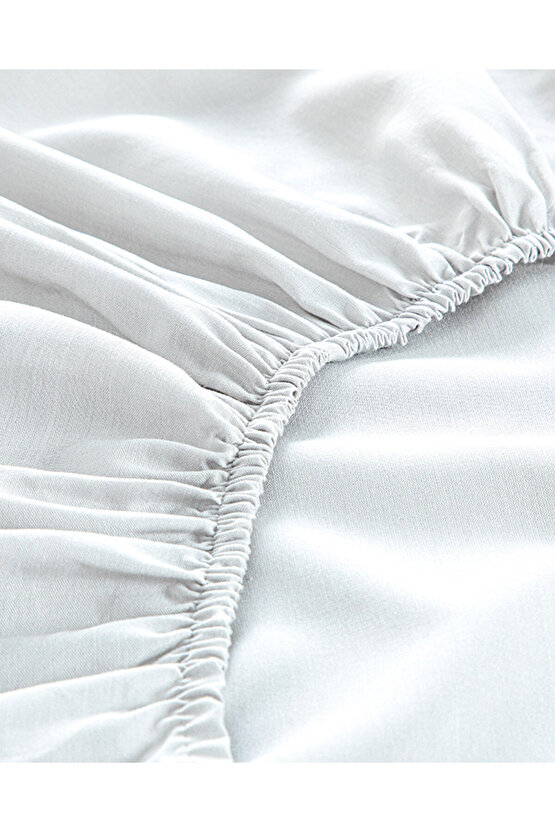 Novella Premium Soft Cotton Çift Kişilik Lastikli Çarşaf Takımı Beyaz