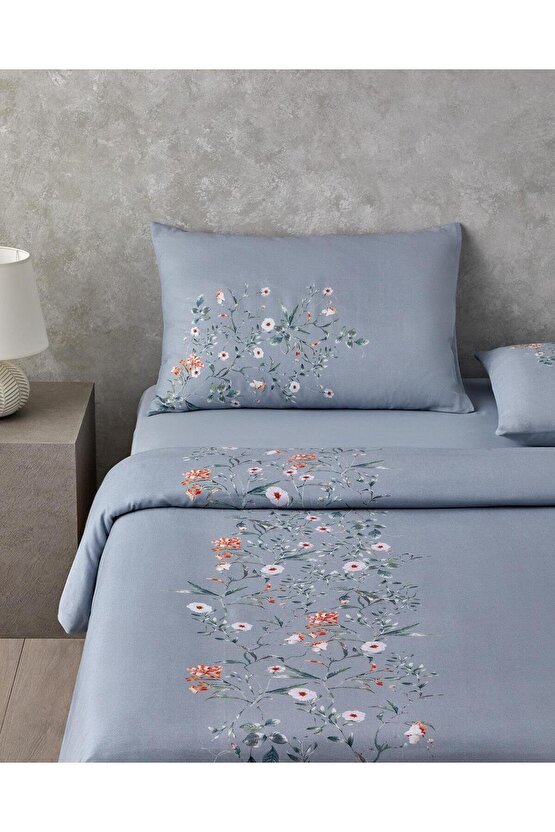 Harmony Garden Krep Super King Çarşaflı Nevresim Takımı 260x220 cm Seledon