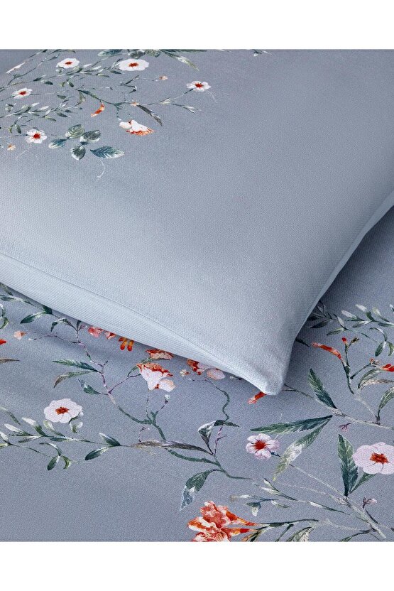 Harmony Garden Krep Super King Çarşaflı Nevresim Takımı 260x220 cm Seledon