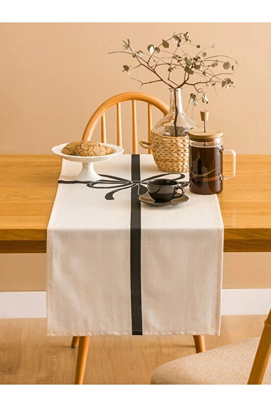 LCW HOME Siyah Fiyonk Baskılı Runner 45x150 Cm
